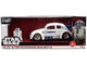 1959 Volkswagen Drag Beetle White with Graphics and R2 D2 Figure Star Wars Franchise Hollywood Rides Series 1/24 Diecast Model Car Jada 36912 1959 Volkswagen Drag Beetle White with Graphics and R2 D2 Figure Star Wars Franchise Hollywood Rides Series 1/24 Diecast Model Car Jada 36912