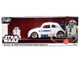 1959 Volkswagen Drag Beetle White with Graphics and R2 D2 Figure Star Wars Franchise Hollywood Rides Series 1/24 Diecast Model Car Jada 36912 1959 Volkswagen Drag Beetle White with Graphics and R2 D2 Figure Star Wars Franchise Hollywood Rides Series 1/24 Diecast Model Car Jada 36912