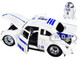 1959 Volkswagen Drag Beetle White with Graphics and R2 D2 Figure Star Wars Franchise Hollywood Rides Series 1/24 Diecast Model Car Jada 36912