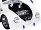 1959 Volkswagen Drag Beetle White with Graphics and R2 D2 Figure Star Wars Franchise Hollywood Rides Series 1/24 Diecast Model Car Jada 36912