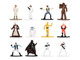 Set of 12 Diecast Figures Star Wars Movie Franchise Nano Metalfigs Series Diecast Models Jada 37360