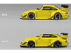 993 Widebody Yellow with Extra Wheels and Spoiler 1/64 Diecast Model Car CM Model CM64-993-INA 993 Widebody Yellow with Extra Wheels and Spoiler 1/64 Diecast Model Car CM Model CM64-993-INA