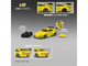 993 Widebody Yellow with Extra Wheels and Spoiler 1/64 Diecast Model Car CM Model CM64-993-INA