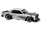 Skyline GT R V8 Drift Hakosuka RHD Right Hand Drive Silver Metallic with Carbon Hood and Shark Mouth Graphics Enigma Exclusive Edition  1/64 Diecast Model Car Pop Race PR64-PRE005