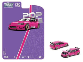 Pandem Civic EG6 RHD Right Hand Drive Pink Enigma Exclusive Edition 1/64 Diecast Model Car Pop Race PR64-PRE008
