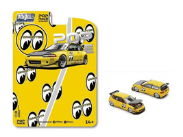 Pandem Civic EG6 RHD Right Hand Drive Mooneyes Yellow with Carbon Hood Enigma Exclusive Edition 1/64 Diecast Model Car Pop Race PR64-PRE010Pandem Civic EG6 RHD Right Hand Drive Mooneyes Yellow with Carbon Hood Enigma Exclusive Edition 1/64 Diecast Model Car Pop Race PR64-PRE010