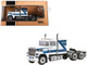 1978 Ford LTL 9000 Truck Tractor White with Blue Stripes 1/64 Diecast Model IXO Models 64TR011A