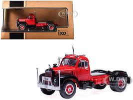 1953 Mack B 61 Truck Tractor Red and Black 1/64 Diecast Model IXO Models 64TR012A