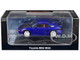 Toyota MR2 W20 RHD Right Hand Drive Blue Metallic with Carbon Hood 1/64 Diecast Model Car Die Cast Team LL-003-007