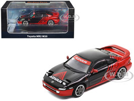 Toyota MR2 W20 RHD Right Hand Drive Advan Black and Red 1/64 Diecast Model Car Die Cast Team LL-003-010