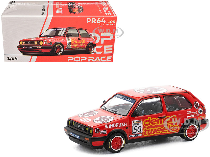 Volkswagen Golf GTI MK2 #50 Demon Tweeks British Touring Car Championship 1988 1/64 Diecast Model Car Pop Race PR640105
