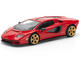 Lamborghini Countach LPI 800 4 Red with Carbon Accents 1/64 Diecast Model Car Pop Race PR640259 Lamborghini Countach LPI 800 4 Red with Carbon Accents 1/64 Diecast Model Car Pop Race PR640259
