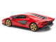 Lamborghini Countach LPI 800 4 Red with Carbon Accents 1/64 Diecast Model Car Pop Race PR640259