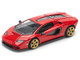 Lamborghini Countach LPI 800 4 Red with Carbon Accents 1/64 Diecast Model Car Pop Race PR640259
