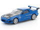 Mazda RX7 FC3S RE Amemiya RHD Right Hand Drive Blue Metallic with Carbon Hood 1/64 Diecast Model Car Pop Race PR640290 Mazda RX7 FC3S RE Amemiya RHD Right Hand Drive Blue Metallic with Carbon Hood 1/64 Diecast Model Car Pop Race PR640290