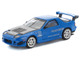 Mazda RX7 FC3S RE Amemiya RHD Right Hand Drive Blue Metallic with Carbon Hood 1/64 Diecast Model Car Pop Race PR640290