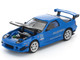 Mazda RX7 FC3S RE Amemiya RHD Right Hand Drive Blue Metallic with Carbon Hood 1/64 Diecast Model Car Pop Race PR640290