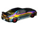 Nissan Skyline GT R R33 RHD Right Hand Drive Chameleon Chrome with Carbon Hood Vancouver Edition 1/64 Diecast Model Car Pop Race PR640425