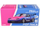 Mazda RX7 FC3S RE Amemiya RHD Right Hand Drive Blue Metallic with Pink Hood Los Angeles Edition 1/64 Diecast Model Car Pop Race PR640397