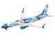 Boeing 737 800 Commercial Aircraft Alaska Airlines Salmon People Livery N559AS Blue and White 1/500 Diecast Model Airplane Herpa HE537643