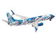 Boeing 737 800 Commercial Aircraft Alaska Airlines Salmon People Livery N559AS Blue and White 1/500 Diecast Model Airplane Herpa HE537643