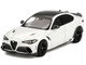 Alfa Romeo Giulia GTA White with Carbon Top 1/64 Diecast Model Car BBR BBRDIE6425
