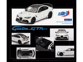 Alfa Romeo Giulia GTAm White with Carbon Top 1/64 Diecast Model Car BBR BBRDIE6426
