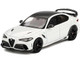 Alfa Romeo Giulia GTAm White with Carbon Top 1/64 Diecast Model Car BBR BBRDIE6426 Alfa Romeo Giulia GTAm White with Carbon Top 1/64 Diecast Model Car BBR BBRDIE6426