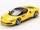 Ferrari 296 GTB Giallo Modena Yellow with Black Top 1/64 Diecast Model Car BBR BBRFER64005