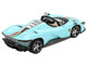 Ferrari Daytona SP3 Light Blue with Italian Flag Stripes 1/64 Diecast Model Car BBR BBRFER64020