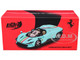 Ferrari Daytona SP3 Light Blue with Italian Flag Stripes 1/64 Diecast Model Car BBR BBRFER64020