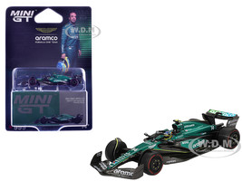 Aston Martin AMR24 #14 Fernando Alonso Formula One F1 Bahrain GP 2024 Limited Edition 1/64 Diecast Model Car Mini GT MGT00999