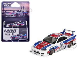 Nissan LB Super Silhouette S15 SILVIA RHD Right Hand Drive GARASIDRIFT x LBWK 2025 White with Blue and Red Stripes Limited Edition 1/64 Diecast Model Car Mini GT MGT01022