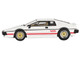 Lotus Esprit Turbo RHD Right Hand Drive White with Red Stripes 007 James Bond For Your Eyes Only 1981 Movie Limited Edition 1/64 Diecast Model Car Mini GT MGT00907-007E
