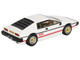 Lotus Esprit Turbo RHD Right Hand Drive White with Red Stripes 007 James Bond For Your Eyes Only 1981 Movie Limited Edition 1/64 Diecast Model Car Mini GT MGT00907-007E