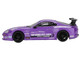 Toyota Supra A80 Top Secret GT 300 Top Secret Purple Metallic with Graphics Limited Edition 1/64 Diecast Model Car Mini GT MGT01067