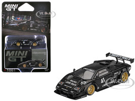 Lamborghini Countach LB WORKS #41 Black Limited Edition 1/64 Diecast Model Car Mini GT MGT01081