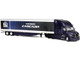 Freightliner Fifth Generation Cascadia Raised Roof Sleeper & 53 Utility Trailer with Skirts Midnight Blue 1/64 Diecast Model DCP/First Gear 60-1999
