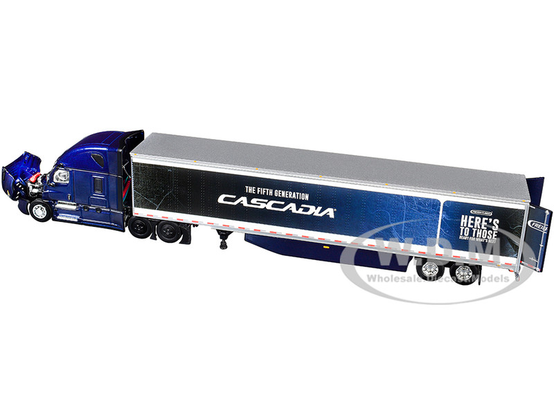 FREIGHTLINER 5TH GEN SLEEPER W/TRAILER MIDNIGHT BLUE 1/64 BY FIRST