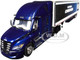 Freightliner Fifth Generation Cascadia Raised Roof Sleeper & 53 Utility Trailer with Skirts Midnight Blue 1/64 Diecast Model DCP/First Gear 60-1999