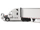 Freightliner Fifth Generation Cascadia Raised Roof Sleeper & 53 Utility Trailer with Skirts White 1/64 Diecast Model DCP/First Gear 60-2087