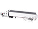 Freightliner Fifth Generation Cascadia Raised Roof Sleeper & 53 Utility Trailer with Skirts White 1/64 Diecast Model DCP/First Gear 60-2087