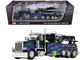 Peterbilt 389 Day Cab with Miller Century 1150 Rotator Wrecker Tow Truck Black with Blue and Green Graphics 1/64 Diecast Model DCP/First Gear 60-2248
