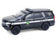 2024 Chevrolet Tahoe Police Pursuit Vehicle Dover Police 100th Anniversary Edition Black with White Stripes Hobby Exclusive Series 1/64 Diecast Model Car Greenlight GL30549