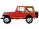 1980 Jeep CJ 7 Laredo Red with Tan Top All Terrain Series 17 1/64 Diecast Model Car Greenlight 35310E