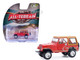 1980 Jeep CJ 7 Laredo Red with Tan Top All Terrain Series 17 1/64 Diecast Model Car Greenlight 35310E