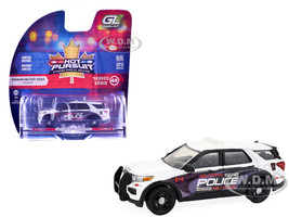 2024 Ford Police Interceptor Utility Canada Military Police White with Graphics Hot Pursuit Canada Special Edition Series 1/64 Diecast Model Car Greenlight 43065E