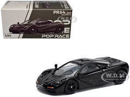 McLaren F1 Jet Black 1/64 Diecast Model Car Pop Race PR640230