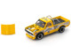 Datsun Pandem 620 Pickup Truck MoonEyes Yellow with White Sides and Graphics 1/64 Diecast Model Car Pop Race PR640250