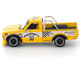 Datsun Pandem 620 Pickup Truck MoonEyes Yellow with White Sides and Graphics 1/64 Diecast Model Car Pop Race PR640250